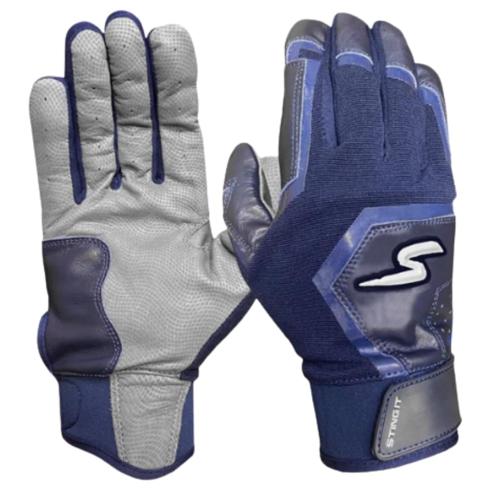 Stinger Sports Color Crush Batting Gloves, Navy, Youth Large