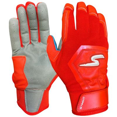 Stinger Sports Color Crush Batting Gloves, Red, Youth Large