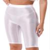 ACSUSS Women Plain Sports Gym Cycling Skinny Fit High Waist Shorts Solid Stretchy Short Pants White Medium view 2