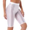 ACSUSS Women Plain Sports Gym Cycling Skinny Fit High Waist Shorts Solid Stretchy Short Pants White Medium view 3