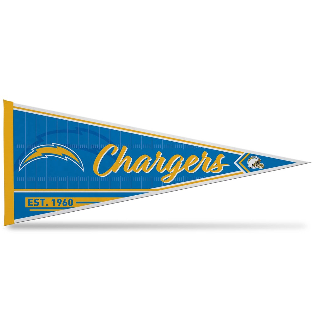 Rico Industries NFL Football Los Angeles Chargers Classic 12" x 30" Felt Wall Dcor Pennant - Great for Home/Bed Room/Man Cave Dcor