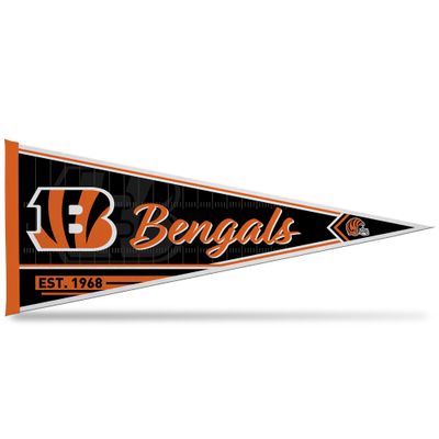 Rico Industries NFL Football Cincinnati Bengals Classic 12" x 30" Felt Wall Dcor Pennant - Great for Home/Bed Room/Man Cave Dcor