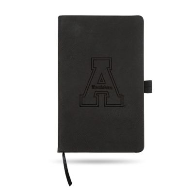 Rico Industries NCAA Appalachian State Mountaineers Black Laser Engraved Small Notepad Jounral/Notepad 8.25" x 5.25"- Office Accessory