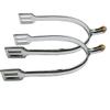 UNISTRENGH Zinc Alloy Western Spurs English Equestrian Spurs for Mens with Copper Gears and PP Spur Straps (for Men, Silver) view 1