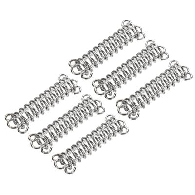 MECCANIXITY Tent Spring Buckle, Heavy Type Stainless Steel Rope Tensioner Accessories for Awning Tarps Tents Wire Racks, Pack of 6