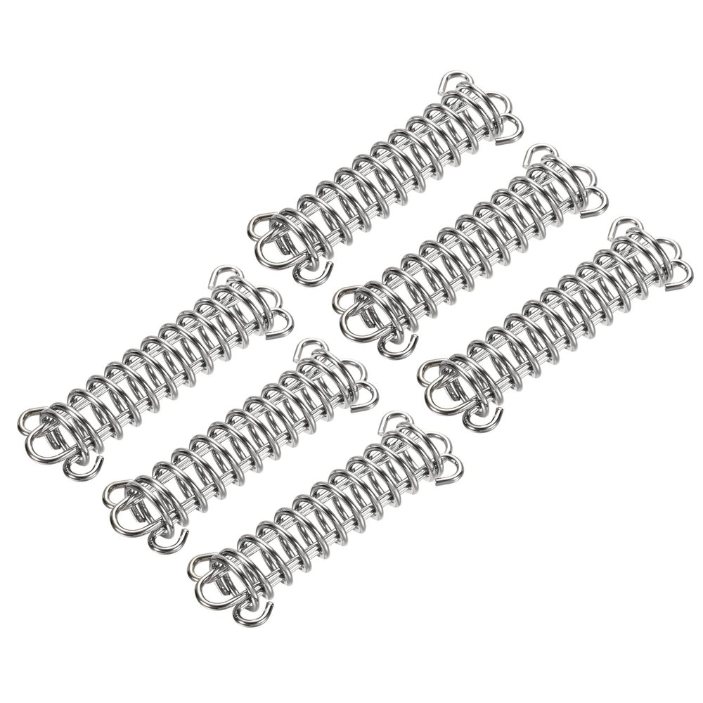 MECCANIXITY Tent Spring Buckle, Heavy Type Stainless Steel Rope Tensioner Accessories for Awning Tarps Tents Wire Racks, Pack of 6