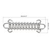 MECCANIXITY Tent Spring Buckle, Heavy Type Stainless Steel Rope Tensioner Accessories for Awning Tarps Tents Wire Racks, Pack of 6 view 2