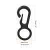 MECCANIXITY Camping Snaps Hooks Plastic Buckles, 8mm Hole Clip Accessories for Tent Canopy, Black Pack of 20 view 2