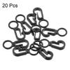 MECCANIXITY Camping Snaps Hooks Plastic Buckles, 8mm Hole Clip Accessories for Tent Canopy, Black Pack of 20 view 3