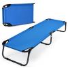 Tangkula Folding Camping Cot, Portable Camping Bed with Steel Frame, Elevated Travel Military Portable Cots Bed for Adults Kids, Indoor Outdoor Foldable Sleeping Cot for Nap, Beach, Hiking, Camping view 1