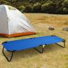 Tangkula Folding Camping Cot, Portable Camping Bed with Steel Frame, Elevated Travel Military Portable Cots Bed for Adults Kids, Indoor Outdoor Foldable Sleeping Cot for Nap, Beach, Hiking, Camping view 2