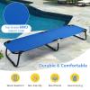 Tangkula Folding Camping Cot, Portable Camping Bed with Steel Frame, Elevated Travel Military Portable Cots Bed for Adults Kids, Indoor Outdoor Foldable Sleeping Cot for Nap, Beach, Hiking, Camping view 3