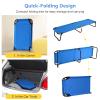 Tangkula Folding Camping Cot, Portable Camping Bed with Steel Frame, Elevated Travel Military Portable Cots Bed for Adults Kids, Indoor Outdoor Foldable Sleeping Cot for Nap, Beach, Hiking, Camping view 4