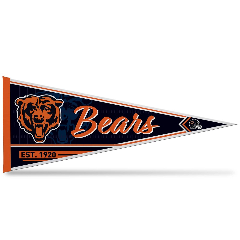 Rico Industries NFL Football Chicago Bears Classic 12" x 30" Felt Wall Dcor Pennant - Great for Home/Bed Room/Man Cave Dcor