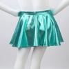 RUNQHUI Kids Girls Shiny Metallic Pleated Skirt with Built-in Shorts for Ballet Jazz Dancewear Pleated Skater Skirts Lake_Green 8 Years view 4