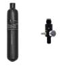 TUXING Carbon Fiber PCP Paintball Tank 0.58L 4500psi CE Approved Composite Cylinder with Paintball Regulator Valve Regulator Gauge Output Pressure:1800psi-M18*1.5 view 1