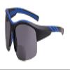 Eyekepper TR90 Unbreakable Sports Bifocal Half Rimless Sunglasses Baseball Running Fishing Driving Golf Softball Hiking Black/Blue Frame Grey Lens +1.75 view 1