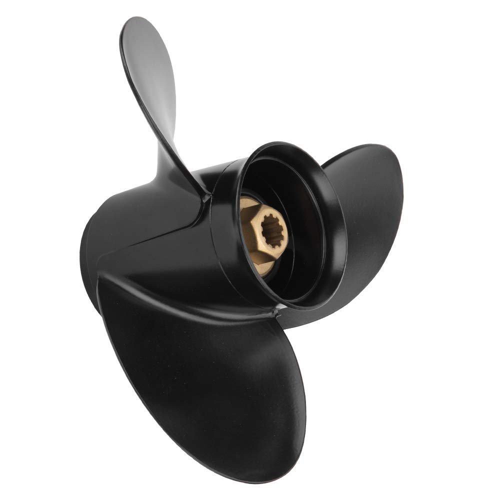 MiBarco 10 3/8 x 13 (10 Spline Tooth) Parts No.48-19640A40 Upgrade Aluminum Boat Outboard Propeller Compatible with Mercury Engines 9.9/15/18/20/25HP RH