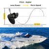 MiBarco 10 3/8 x 13 (10 Spline Tooth) Parts No.48-19640A40 Upgrade Aluminum Boat Outboard Propeller Compatible with Mercury Engines 9.9/15/18/20/25HP RH view 3