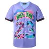 PEETITI Mens/Womens 90s Throwback Theme Birthday Party Baseball Jersey Short Sleeve 23 Button Down Tunic Tops Shirts PP002-#23 Lavender-M view 1