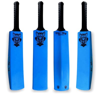 Thrifty Sports 800gr Full Size-8 (34") Adult Fiber/PVC Plastic Full Size Cricket Bats for Age Group 15+, Best for Tennis Ball, Wind Ball, Stumper Ball (Full Size 8 (15+ yrs), Blue)