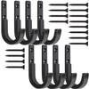 GOHIKING Gun Rack,8 Pcs Gun Racks Wall Hooks Rifles Shotgun Hooks 4Pairs Wall Mount Hangers for Any Rifles Shotguns Archery Bow with Soft EVA Padding and Heavy Duty Steel view 1
