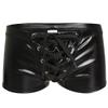 QinCiao Men's Sexy Swim Underwear Briefs Fashion Board Shorts Drawstring Swimsuit Boyshorts Black XX-Large view 1