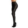 Yihuimin Women's Shiny Glossy High Waist Tights Opaque Pantyhose Yoga Sports Pants Leggings C&Black One Size view 1