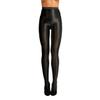 Yihuimin Women's Shiny Glossy High Waist Tights Opaque Pantyhose Yoga Sports Pants Leggings C&Black One Size view 3