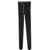 Yihuimin Women's Shiny Glossy High Waist Tights Opaque Pantyhose Yoga Sports Pants Leggings C&Black One Size view 4