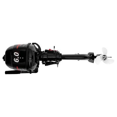 Boat Engine - 2 Stroke 6HP Heavy Duty Outboard Motor 40cm Short Shaft Fishing Boat Engine Water Cooling System