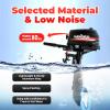 Boat Engine - 2 Stroke 6HP Heavy Duty Outboard Motor 40cm Short Shaft Fishing Boat Engine Water Cooling System view 3