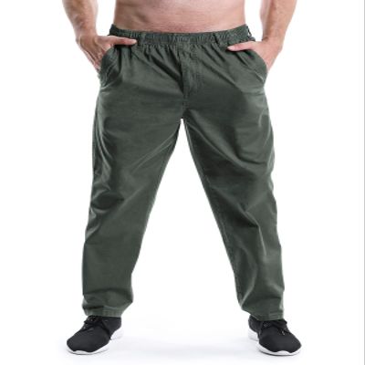 Men's Lightweight Casual Pants Elastic Waist Pull On Work Travel Boys Husky Pants Dark Grey 30