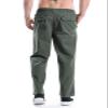 Men's Lightweight Casual Pants Elastic Waist Pull On Work Travel Boys Husky Pants Dark Grey 30 view 2