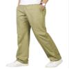 OCHENTA Men's Elastic Waist Baggy Pull On Casual Work Pants Relaxed Straight Leg Slacks Khaki 34 view 1