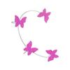 1 Pair Glitter Butterfly Cuff Earrings Zirconia Crystal No Piercing Fake Adjustable Ear Cuff Clip Wrap Around for Women Wrap Crawler Jewelry-Rose view 3
