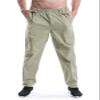 Men's Lightweight Casual Pants Elastic Waist Pull On Work Travel Boys Husky Pants Light Grey 30 view 1