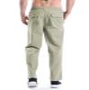 Men's Lightweight Casual Pants Elastic Waist Pull On Work Travel Boys Husky Pants Light Grey 30 view 2