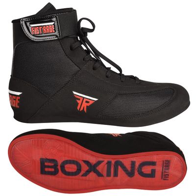 FISTRAGE Leather Kick Boxing Shoes Fighting Sports Master Training Mesh Unisex Pro Men's and Youth Genuine Boot Light Weight | Black Color Boxing Shoes for Adults (Black Low-Top, 45)