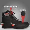FISTRAGE Leather Kick Boxing Shoes Fighting Sports Master Training Mesh Unisex Pro Men's and Youth Genuine Boot Light Weight | Black Color Boxing Shoes for Adults (Black Low-Top, 45) view 2