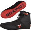 FISTRAGE Leather Kick Boxing Shoes Fighting Sports Master Training Mesh Unisex Pro Men's and Youth Genuine Boot Light Weight | Black Color Boxing Shoes for Adults (Black Low-Top, 45) view 4