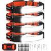 Adelante LED Headlamp Flashlight, 4Pack 1000LM 230Wide-Beam Rechargeable Head Lamp for Adults, Red Taillight & 16 Clips Waterproof Hard Hat Light Headlamps for Running Hiking and Camping view 1
