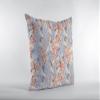 HomeRoots 16" Orange Lavender Tropics Suede Throw Pillow view 3
