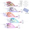 CrankBaits Fishing Lures CrankBait of Bass,Topwater Lures for Freshwater and Saltwater Shallow Water Deep Diving Swimbait,Topwater Bait for Trout Bass Fishing Lure,5pcs/Box view 2
