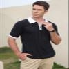Rela Bota Men's Short Sleeve Polo Shirts Fashion Zipper Polos Casual Slim Fit T-Shirt Black with White XL view 4