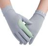 RUIXIA Mens Women Driving Gloves Summer UV Sun Protection Gloves Non-Slip Touchscreen Ice-Silk Sunblock Gloves for Cycling Riding, Standard Light Grey, One Size view 2