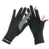 RUIXIA Mens Women Driving Gloves Summer UV Sun Protection Gloves Non-Slip Touchscreen Ice-Silk Sunblock Gloves for Cycling Riding, Standard Black, One Size view 1