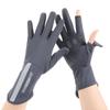 RUIXIA Mens Women Driving Gloves Summer UV Sun Protection Gloves Non-Slip Touchscreen Ice-Silk Sunblock Gloves for Cycling Riding, Extended Dark Grey, One Size view 1