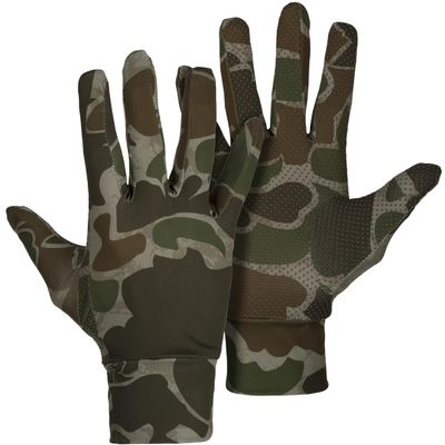 Drake Waterfowl Stretch Fit Gloves Old School Green One Size Fits Most