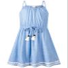 Bonny Billy Big Girls Spaghetti Straps Solid Cotton Kid Beach Dress 10-11 Years Light Blue view 1